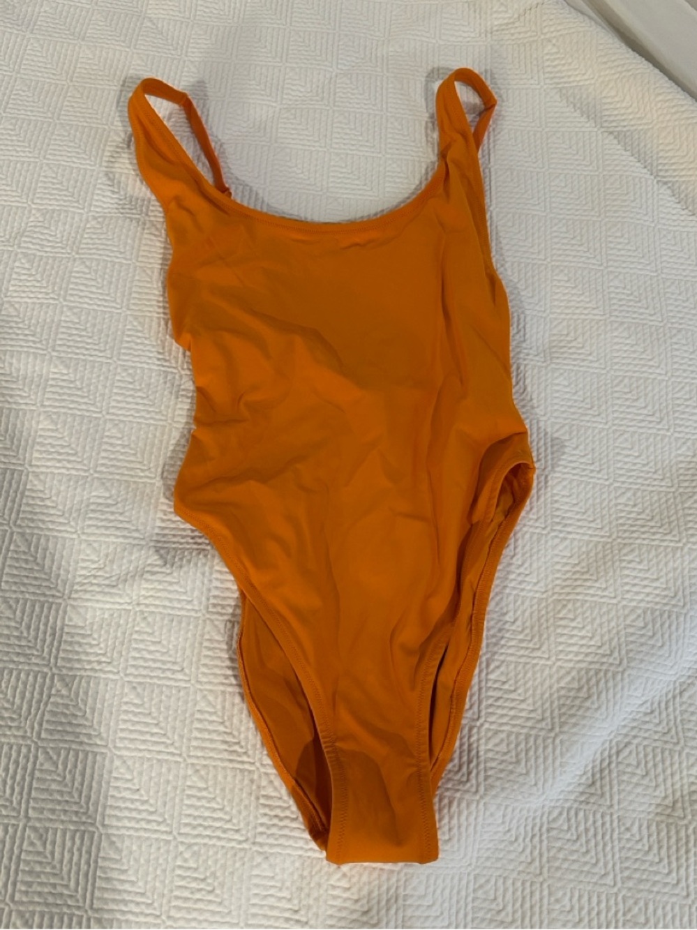 SKIMS Tangerine Bright Orange One-Piece Swim Bodysuit